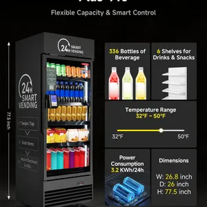 AI Combo Vending Machine Water Drinks Foods, Compressor Cooling, Multi Payment, 4G/WiFi, HAHA 440 Plus thumbnail-3