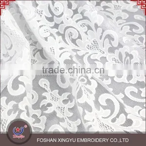 2015 New Fashion Promotional Laser White Cut Net Cotton Embroidery Fabric Design for Women Clothes thumbnail-2