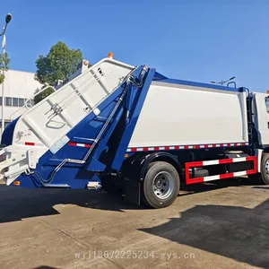 Isuzu 10-cubic-meter, 12-cubic-meter, 14-cubic-meter Export-type Compressed Garbage Trucks Capable of Tipping 700l Trash Cans thumbnail-3