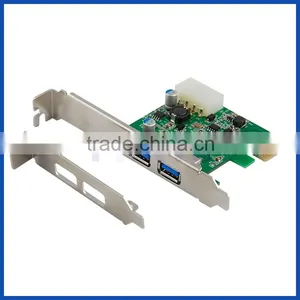2 Ports 5Gbps USB3.0 Adapter PCI-E 3.0 USB Expansion Card With Low Profile Bracket thumbnail-1