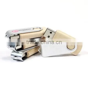 Laser Engraved Logo Wooden Twister USB Stick 2.0 8GB thumbnail-2