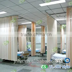 Fire Retardant Yarn Dyed Antibacterial Hospital Medical Office Bed Partition Curtain thumbnail-2