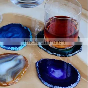 AGATE COASTER WITH GOLDEN TRIM thumbnail-2