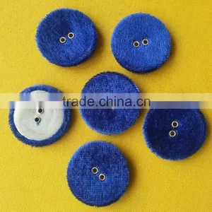 Blue Color Fabric Covered Button With Eyes -F1513 thumbnail-2