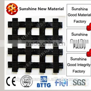 Road Paving Bitumen Coated Fiberglass Geogrid 50KN thumbnail-1