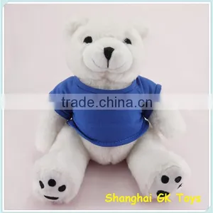 Plush White Polar Bear With T-Shirt thumbnail-1