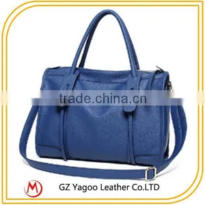 2016 Latest New Arrival High Quality Fashion Plain Lady Handbag Blue Bag thumbnail-1
