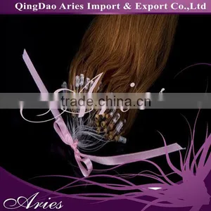 Top Quality 18" Ombre Two Colors Natural Silky Straight Micro Loop Ring/Beads Hair Extension#12/20 thumbnail-3