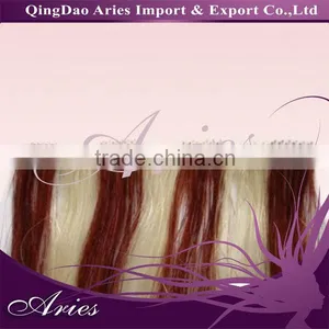 Piano Color Virgin Brazilian pu Skin Weft Hair Extension thumbnail-1