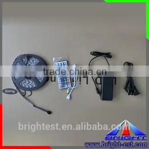 RGB 3528 SMD LED Strip Light+Remote Control 24key+power Supply 5M/Reel 300leds 5M in Retail Kit Packaging thumbnail-5
