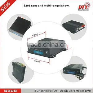Wireless 8 Channel Full d1 3g sd Card Mobile Car Dvr With Gps Tracker thumbnail-5