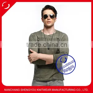 2015 China Supplier Custom Long Sleeve Mens Print T-shirt Wholesale Clothing thumbnail-1