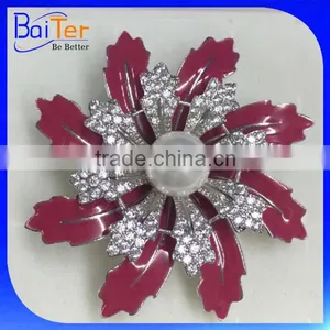 Custom Made CZ Brooch Pins Wedding Gift Decorative Invitation Brooch Wholesale thumbnail-1
