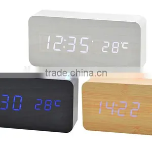 LED Wooden Clock Comply With CE ROHS thumbnail-1