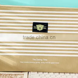 Striped Printing Polyester A4 Document Bag With Zipper thumbnail-4