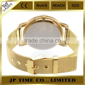 Fashion Unisex Bracelet Stainless Steel Crystal Dial Quartz Geneva Quartz Japan Movt Watch thumbnail-6