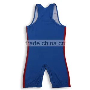 Custom Cheap Cool Dry Sublimation Spandex Wrestling Singlets thumbnail-2