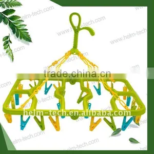 Laundry Product-Folding Plastic Clothes Hanger(24pegs)-HMT3095 thumbnail-1