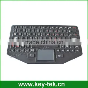 Black Rubber Backlit Keyboards With Touch Pad thumbnail-5
