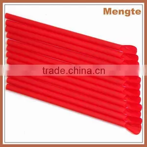 Red Large Cool Plastic Spoon Drinking Straw thumbnail-1