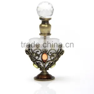 Glass Perfume Bottle With Diamond Metal Roller Ball thumbnail-4