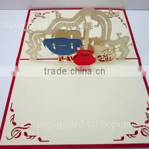 Musical Instruments Laser Cutting 3d Greeting Pop up Card thumbnail-1