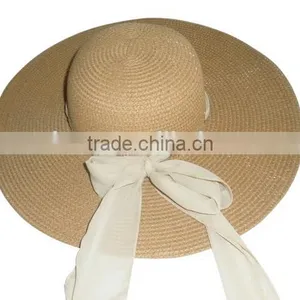 Latest Fashion Hotsale Big Brim Lady Hat Paper Straw Hat thumbnail-5
