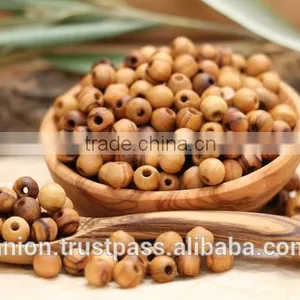 Olive Wood Round Beads thumbnail-1