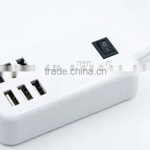 Fashionable Home Travel Charger 6 Ports USB Charger Wall Charger US EU UK thumbnail-1