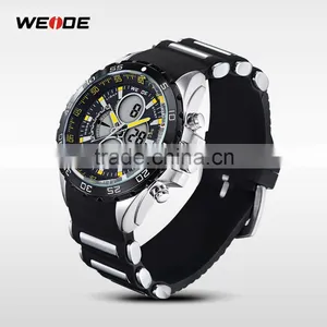 2015 LCD Men Watch White Quartz Sport Wrist Watch Digital Date Day Alarm Dual Time Quartz Timepiece thumbnail-5