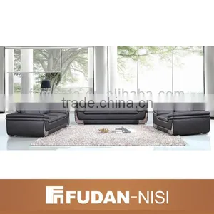 Wholesale Leather Trend Sectional Sofa Black Quality Choice thumbnail-1
