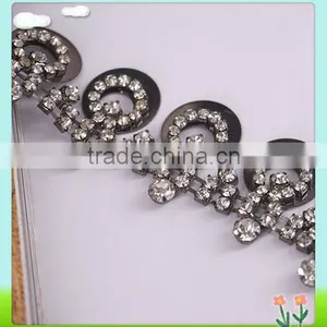 2016 Cheerfeel Bling Black Plated Rhinestone Chain for Decoration thumbnail-3