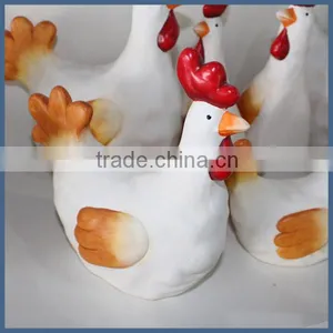 Christmas Decoration Ornaments White Ceramic Chicken thumbnail-4
