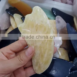 Yellow Septarian Stone Dim Mak Scrapping Plate thumbnail-1