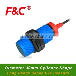 FKC3020 Series M30 Capacitive Proximity Sensor, With Red Tube Protected From Damage, 3-wire, NPN/PNP, Max 20mm Sensing Range. thumbnail-1