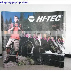 Spring Pop up Wall Display Stand, 3*3 and 3*4 Curve or Straight Pop up Stand thumbnail-2
