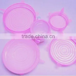 Amazing 5pcs/set Elongated Silicone Lid Cover Keep Fruit and Food Fresh thumbnail-1