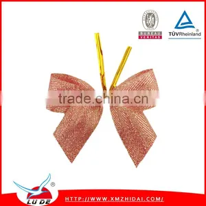 2015 Handmade Custom Metallic Gold Glitter Ribbon Bow thumbnail-2