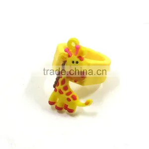 Kids Customized Animal Shaped Cute Rubber PVC Rings thumbnail-2