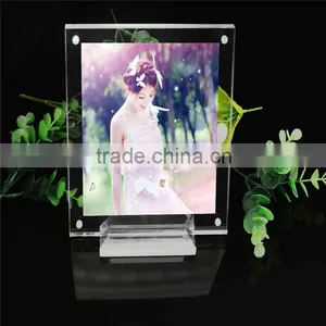4x6 Inch Desktop Lucite Clear Acrylic Wedding Anniversary Photo Frame thumbnail-2