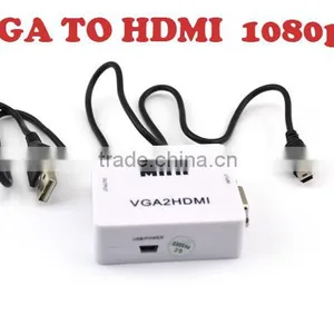 Hot Sell Mini VGA TO HDMI Converter , Vga2hdmi Converter Dengan With Audio 1080P 3D thumbnail-1