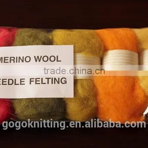 Dyed 100% Merino Wool Roving for Wet and Needle Felting thumbnail-1