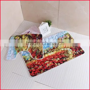 Eco-friendly Material Embossed Printing 3d Design Bath Mat Carpet Rugs thumbnail-5