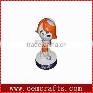 Handmade Resin Cute Lady Figurine Doll Bobblehead thumbnail-1