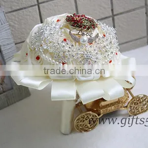 Handmade Large Bridal Wedding Brooch Bouquet thumbnail-5