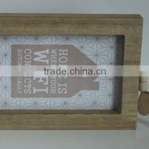 Beaded, Natural and Decorative Wall-hung Type Wooden Photo Frame thumbnail-2
