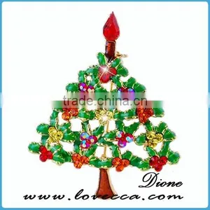 New Hot Most Beautiful Christmas CRYSTAL BROOCH PINS For Christmas Party thumbnail-1
