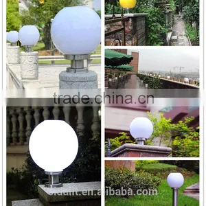 White 20cm Round/circle Multiple-function Long Stainless Steel Pedestal Solar Garden Ball Light thumbnail-6