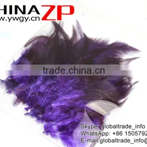 Top Supplier ZPDECOR Bulk Sale Selected Prime Quality Purple Chicken Rooster Saddle Feathers thumbnail-5