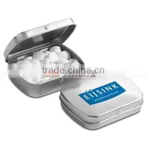 Surgar Free Peppermint Tin Box With Hinged thumbnail-1